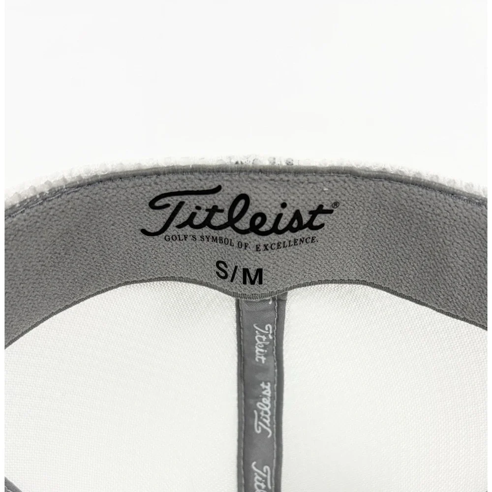 Titleist Tour Performance Mesh Fitted Golf Hat UPF 50+ FootJoy Pro V1 White S/M